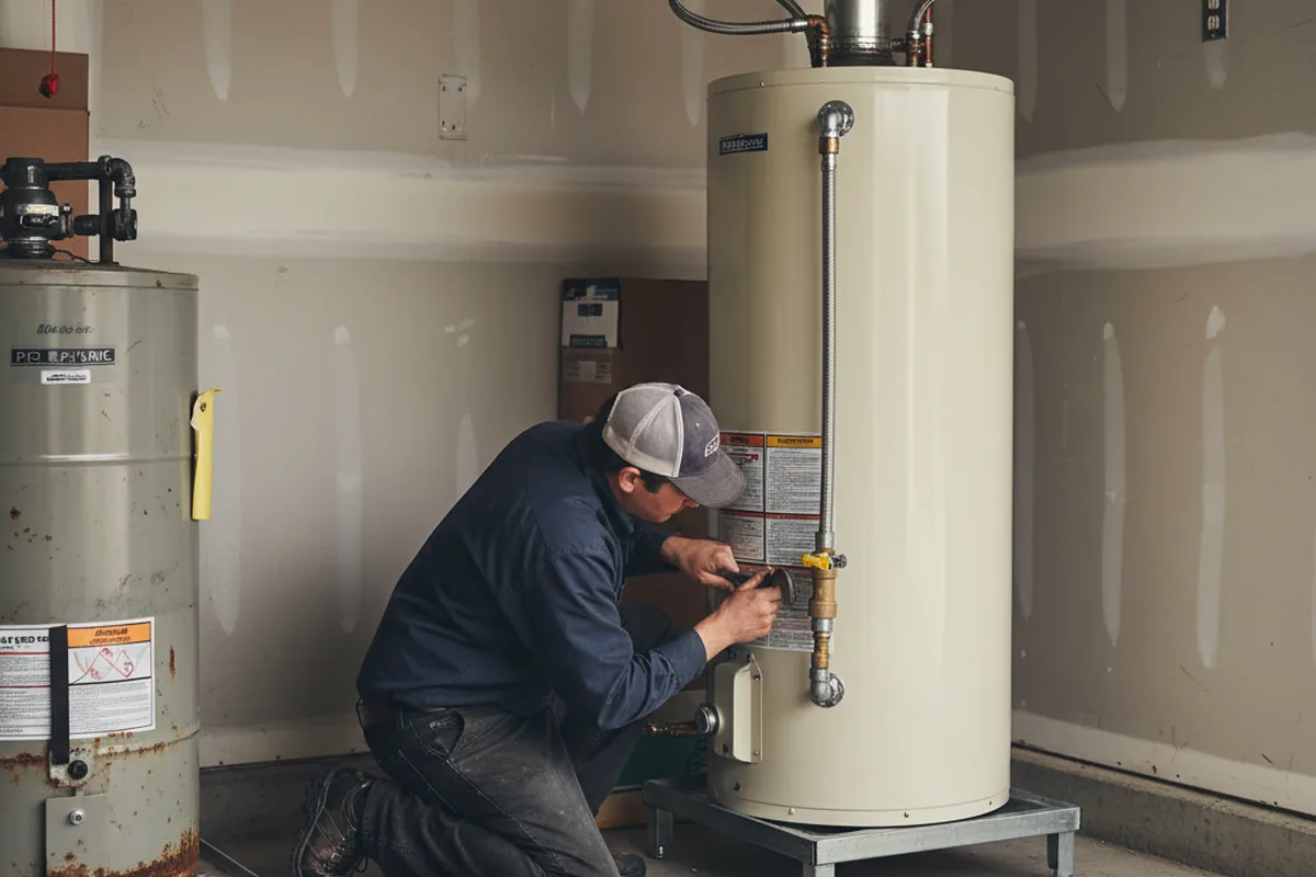 Water heater and shutoff valve replacement in Greensburg